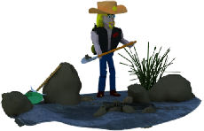 Virtual Gold Sluice Scene